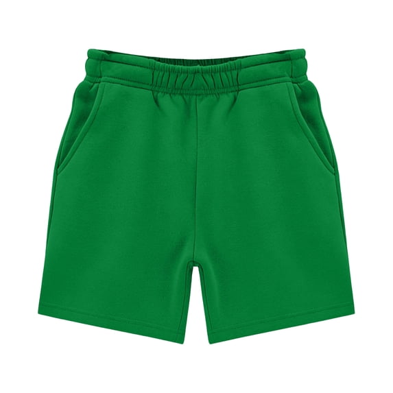 Landzoo Kids Girls Shorts Solid Color Elastic Waist With Pockets Summer Quick Dry Girls Athletic Shorts Size 9-10 Years Green