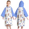 thumbnail image 1 of Landzoo Lightweight Jackets Cardigan Button Bath Towel Children's Quick Drying Bathrobe Boys Girls Swimming Absorbent Towel Cape Hooded Beach Bath Towel Cozy Versatile, 1 of 4