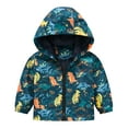 thumbnail image 1 of Landzoo Lightweight Jackets Toddler Boys Girls Cartoon Prints Casual Light Coat Hooded Jacket Windproof Zipper Outwear Simple Stretchy, 1 of 3
