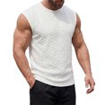thumbnail image 1 of Landzoo Men'S Tank Tops Solid Color Sleeveless Crew Neck Undershirt Summer Quick Dry Men Vest Size M White, 1 of 8