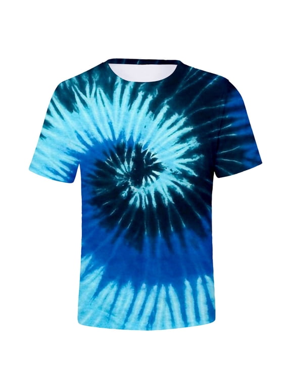 Men'S Tie Dye Digital Print 3d Short Sleeve T Shirt Summer Casual Short Sleeve T Shirt Cozy Loose Men's Tops