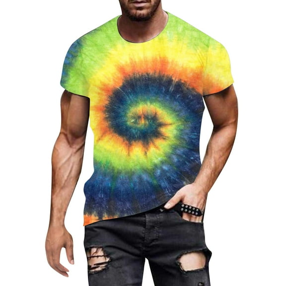 Landzoo Mens Summer Fashion Simple Color Matching T Shirt With Short Sleeves And Round Neck Cozy Loose Men's Tops