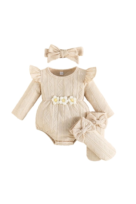 Adorable Girls Ribbed Knit Bodysuit With Cute Flutter Sleeves And Triangle Style Summer Outfit For Baby Toddler Infant Cozy Cute Boys And Girls Bodysuits 0-3 Months