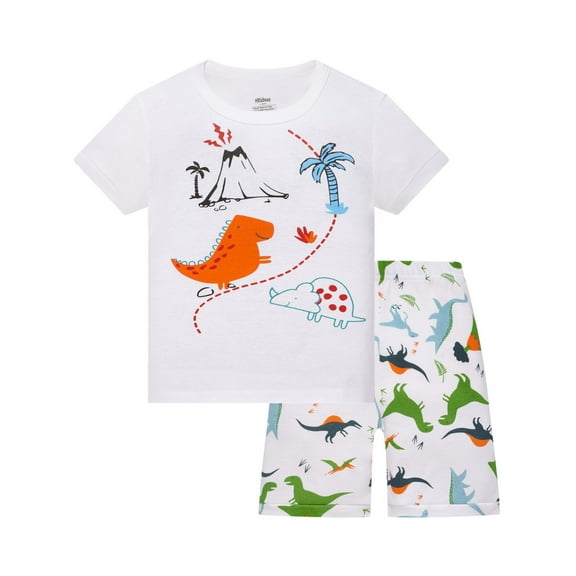 Landzoo One Baby Boy's Outfits Cute Personality Fashion Printed Short Sleeve Tops And Shorts Set Cute Cozy Children Dailywear 4-5 Years