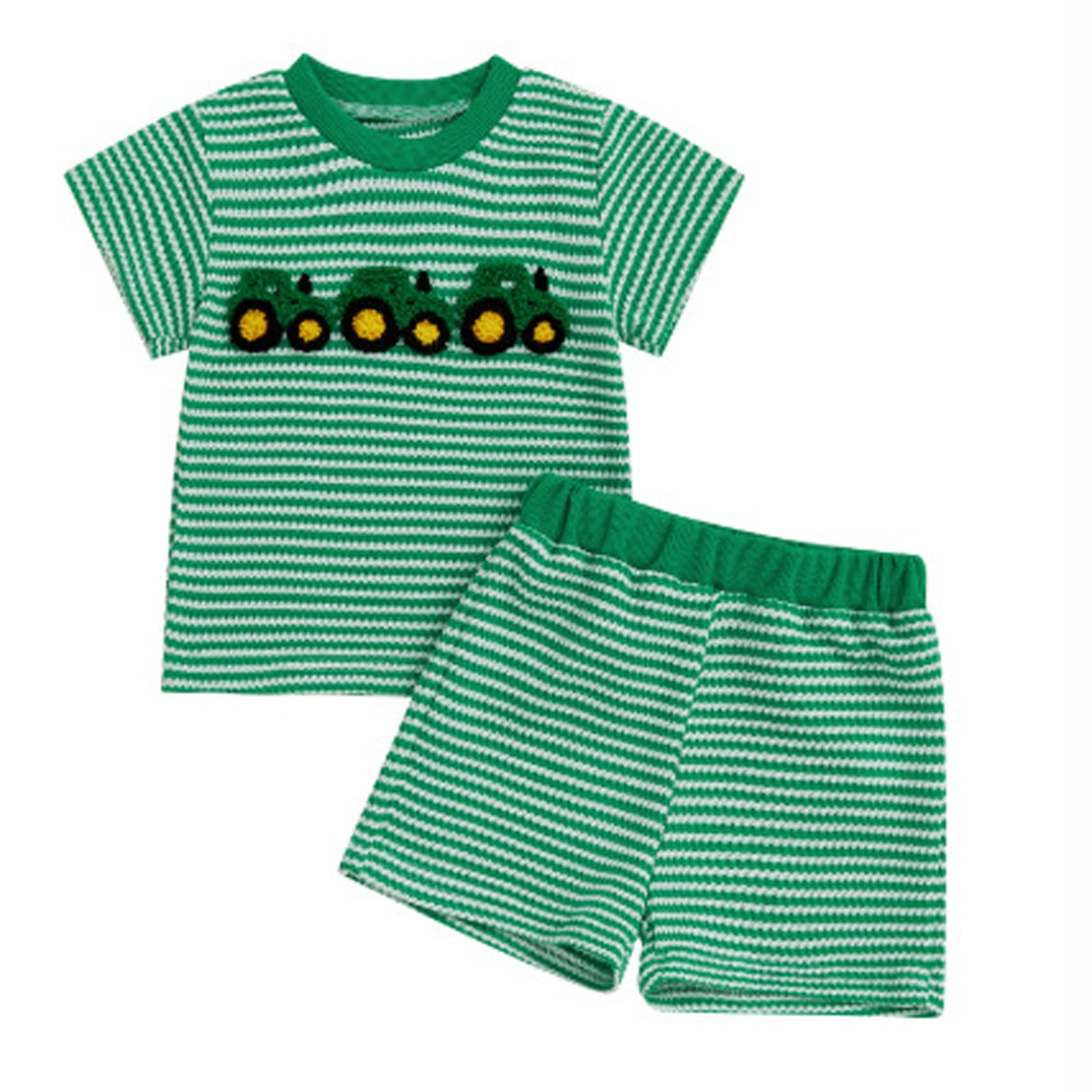Baby Boys Girls Short Sleeve Shorts Outfits Set Casual Summer Clothes For Infants Toddlers 3 Months To 3 Years Old Playwear Cute Casual Boy’s Homewaer 2-3 Years