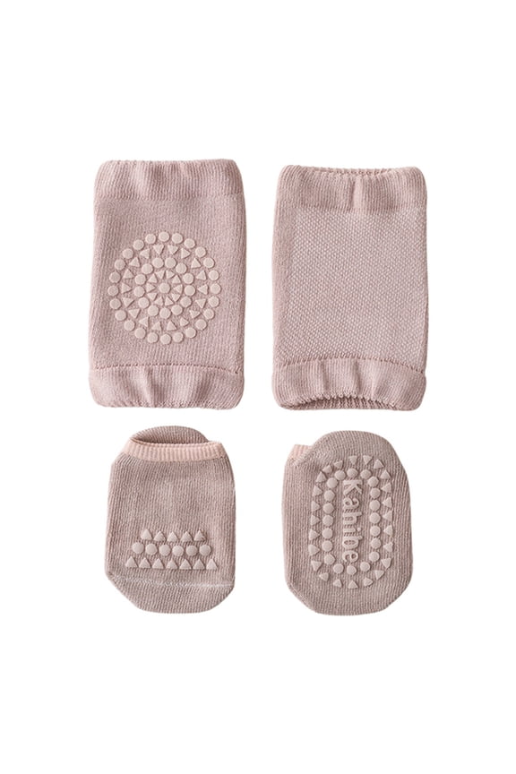 Baby Crawling Sports Knee Pads Baby Floor Socks Toddler Socks Set Cute Breathable Practical 1-3 Years