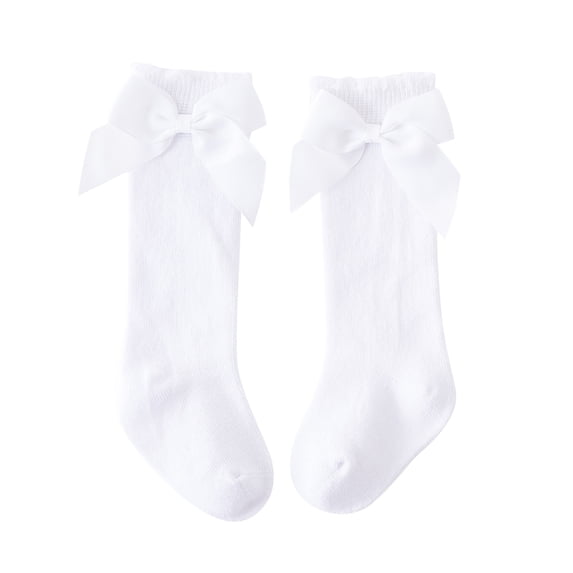 Landzoo One Baby Kids Socks Stockings Girls Toddler Length Mid-Calf Knee-High Solid Sock Princess Baby Care Cute Breathable Practical 5-7 Years