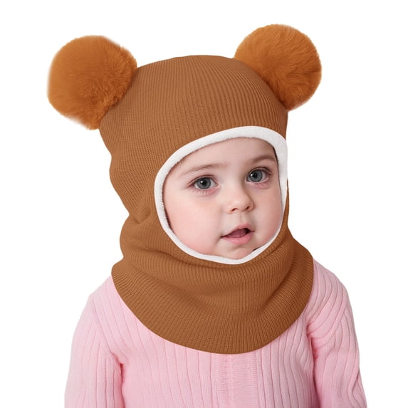 Landzoo One Baby Warm Knit Earflap Hat With Soft Thermal Winter For Infant Boys Girls Cozy Stylish Basic Bomber Hats