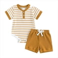 thumbnail image 1 of Landzoo One Boy And Girl Baby Summer Jumpsuit Short Sleeve Romper For Toddler 0-1 Year Old Cute Cozy Children Dailywear 0-3 Months, 1 of 4