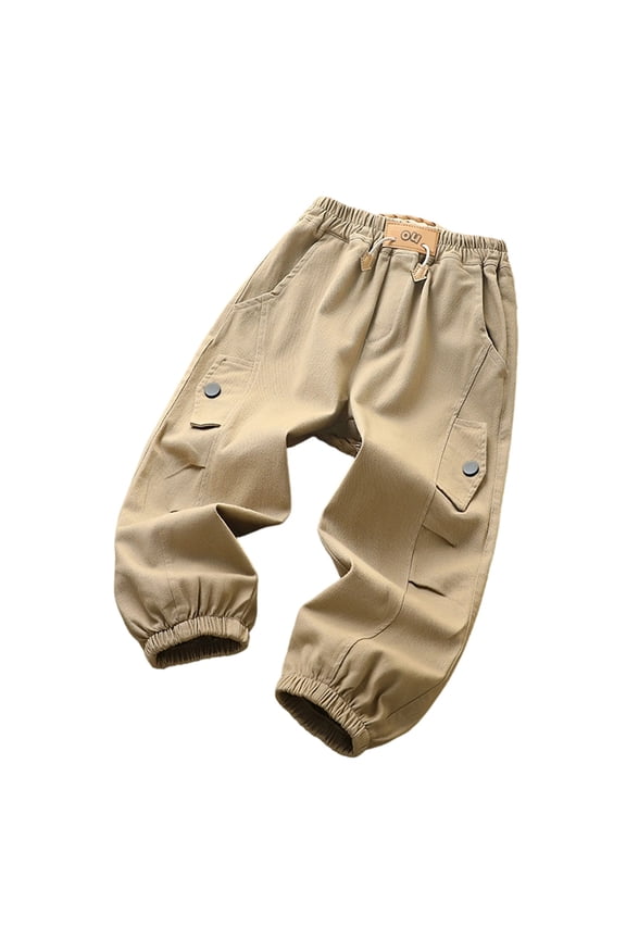 Boys Cargo Pants Winter Lined Casual Trousers Thickened Warm Workwear Joggers For Kids And Youth Outdoor Play Cozy Breathable Toddler Pants 3-4 Years