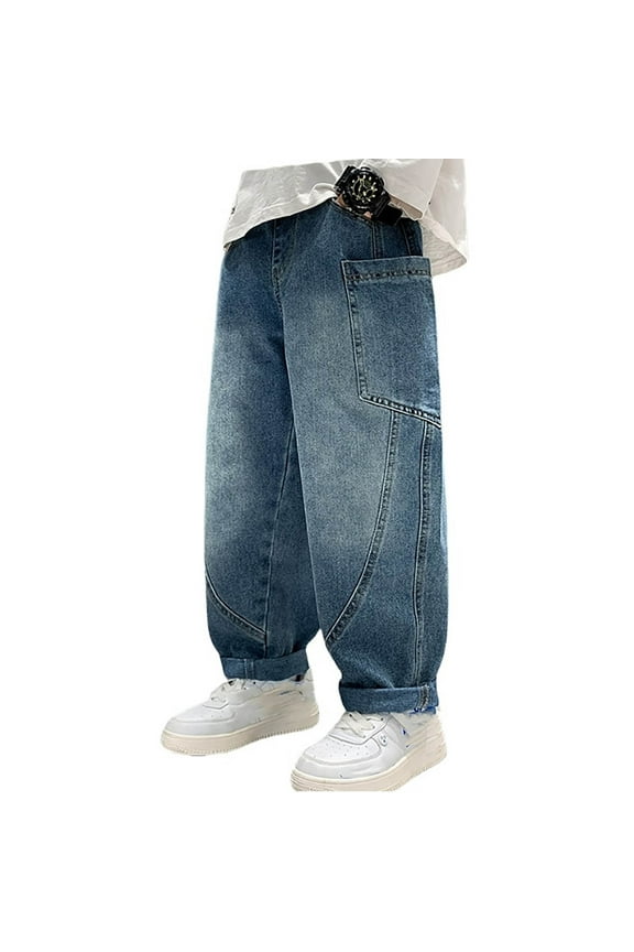 Boys Cargo Trousers Fully Elastic Waist Trousers For Children Regular Fit Age 4 12 Years Breathable Elastic Cozy Boy’s And Girl's Trousers