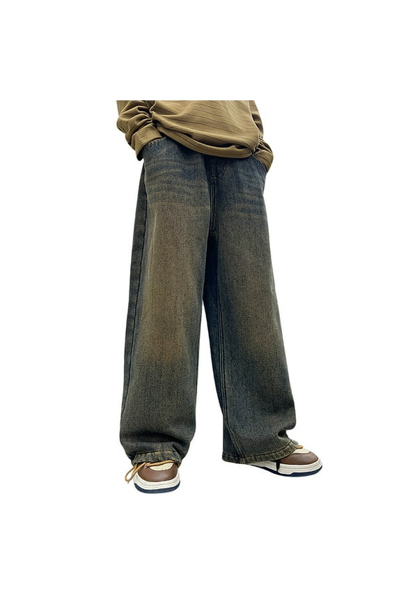 Boys Cargo Trousers Fully Elastic Waist Trousers For Children Regular Fit Age 4 12 Years Breathable Elastic Cozy Boy’s And Girl's Trousers