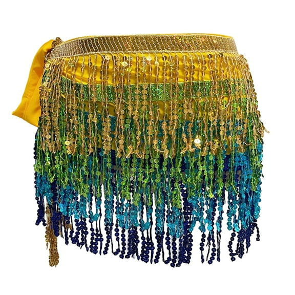 Landzoo One Carnival Boho Fringe Skirt Sequin Tassel Belly Dance Hip Scarf Rave Party Skirts Belts For Women And Girls Beautiful Stylish Women's Skirt