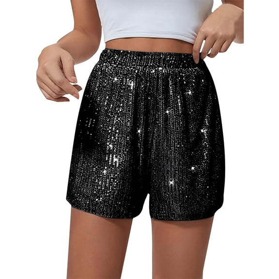 Landzoo One Carnival Women's Carnival Solid Color Micro Elastic Slim Fit Spicy Girl Side Zipper Bead Shining Shorts Beautiful Stylish Women's Skirt