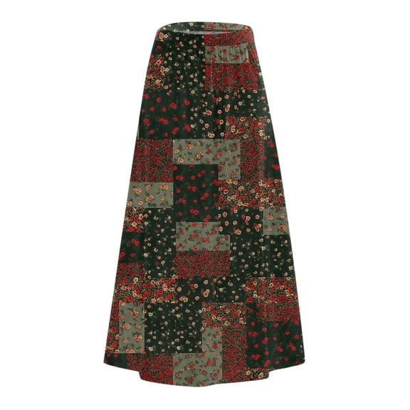 Landzoo One Casual Print Midi Skirt High Waist Leopard Pattern Flared A Line Pleated Tunic Long Skirt With Side Pockets For Daily Wear Beautiful Cozy Women's Dress