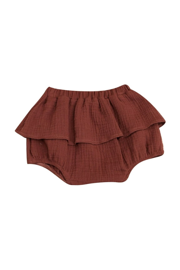 Children's Linen Blended Cute Flower Triangle Culottes Casual Stylish Cozy Girl's Dress 73