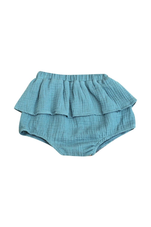 Children's Linen Blended Cute Flower Triangle Culottes Casual Stylish Cozy Girl's Dress 73