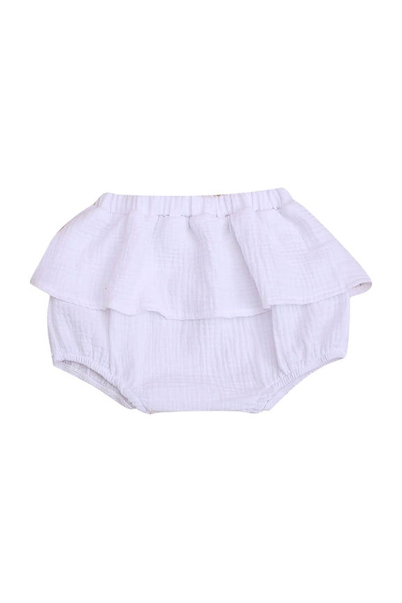 Children's Linen Blended Cute Flower Triangle Culottes Casual Stylish Cozy Girl's Dress 73