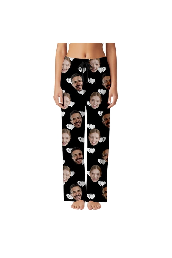 Custom Print Couples Matching Pants Valentine's Day Soft Casual Sleepwear For And Soft Beautiful Women's Casual Pants