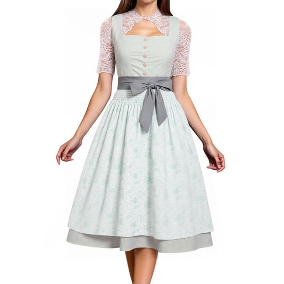 Landzoo One Elegant Dress With Short Sleeves And Lace Up Detailing For Clothes Outfit Cozy Stylish Basic Clothes