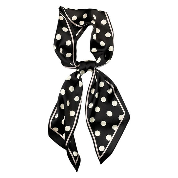 Landzoo One Elegant Women's Silk Scarves Fashion Dot Print Narrow Long Scarf Lightweight Versatile Accessory For Daily Wear And Styling Soft Stylish Basic Silk Scarves