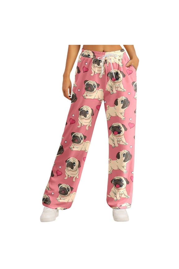 Everyday With All Over Print Fashionable Elastic Waist Soft Lightweight Flowy Wear For Daily Outings And Leisure Activities Stylish Women's Pants