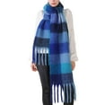 thumbnail image 1 of Landzoo One Extra Long Plaid Fringe Scarf Winter Warm Soft Chunky Knit Loop Shawl Wrap For Fashion Soft Stylish Basic Scarf, 1 of 3