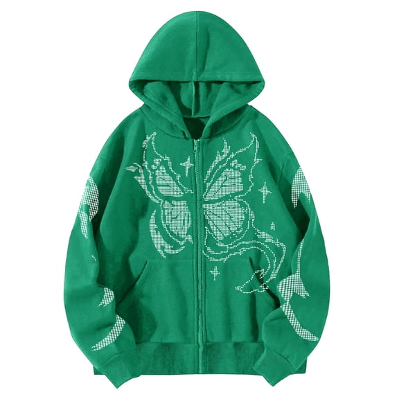 Landzoo One Fashion Casual Print Hoodie Streetwear Plus Size Lined Thick Pullover Sweatshirt Outerwear Coat Stylish Breathable Women's Hoodie XXL
