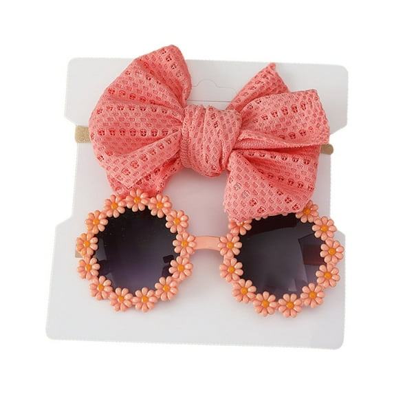 Landzoo One Flower Sunglasses With Headband For Baby Girls Flower Shaped Cute Glasses Outdoor Beach Girl Boy Gifts Cozy Cute Practical One Size