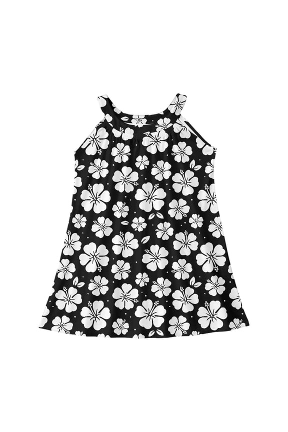 Girl's Beach Swim Cover Up Summer Sleeveless Tank Dresses Beautiful Cute Cozy Girl's Dress 4-5 Years