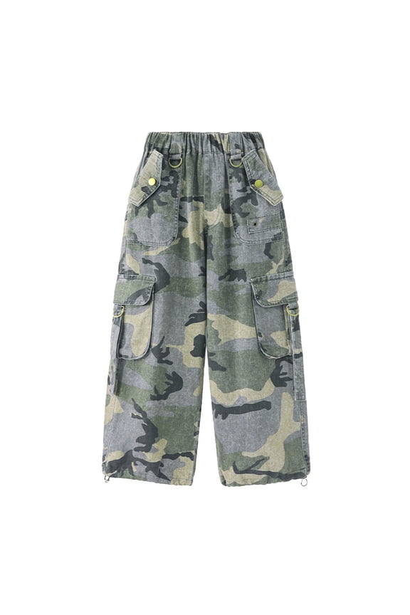 Girls Cargo Pants Street Dance Style Casual Joggers For Teen Girls Loose Fit Hip Hop Fashion Pants For Teenage Girls Cozy Breathable Toddler Pants 9-10 Years