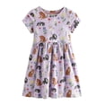 thumbnail image 1 of Landzoo One Girls Dresses Casual Short Sleeve Animal Print Dress For Toddlers Kids Comfortable Loose Fit Daily Wear Outfits Spring Summer Fall Casual Stylish Cozy Girl's Dress 1-2 Years, 1 of 9