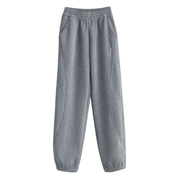 Landzoo One Girls Fleece Jogger Pants Warm Athletic Casual Trousers For Winter Outdoor Play Thickened Soft Knit Sweatpants With Comfort Stretch Fit Breathable Elastic Cozy Boy’s And Girl's Trousers