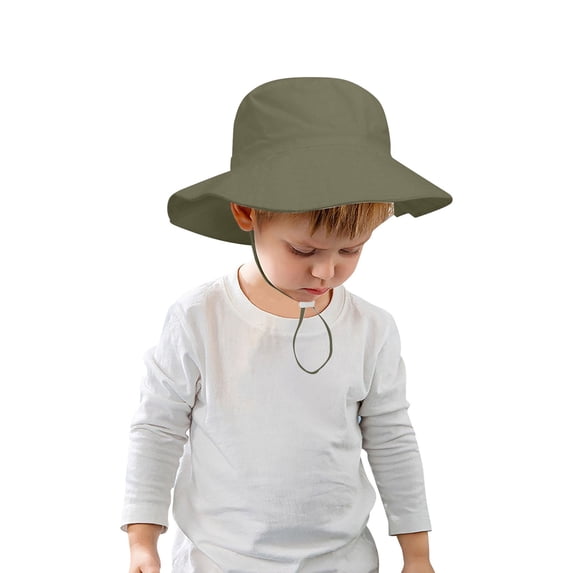 Landzoo One Head Circumference Children's Sun Hat Baby Outdoor Basin Hat Beach Hat Fisherman Hat Cute Practical Breathable 2-6 Years