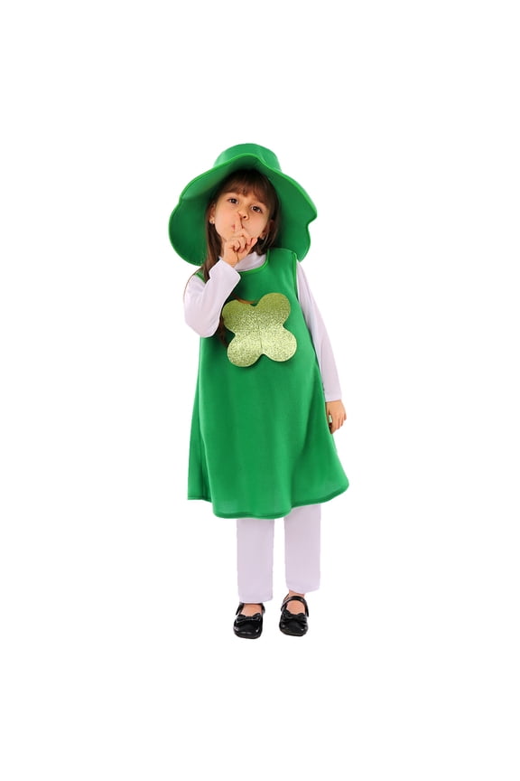 Irish Performance Dress For Girls St Patricks Day Outfit School Play Party Celebration Beautiful Cute Girl's Dress 10-12 Years