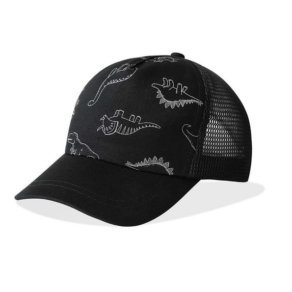 Landzoo One Kids Baseball Cap Dinosaur Print Adjustable Sun Hat For Boys Girls Toddler Breathable Mesh Casual Outdoor Cute Practical Breathable 4-10 Years