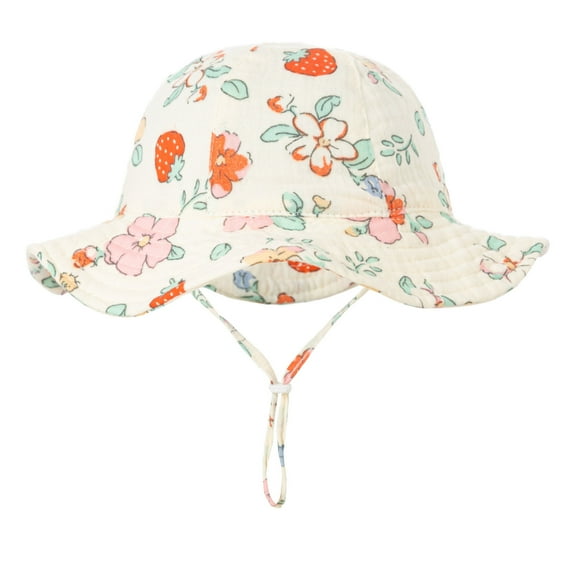 Landzoo One Kids Hats & Caps For Outdoor Adjustable Wide Brim Bucket Hat Comfortable And Stylish For Ages 3-12Y Accessory For Boys And Girls Cute Breathable Practical one size