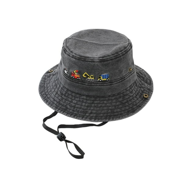Landzoo One Kids Sun Hat Unisex Toddler Fisherman Cap With Cute Cartoon Print Breathable Washable Outdoor Summer Beach Hat For Boys Girls Age 2 8 Cute Practical Breathable One Size