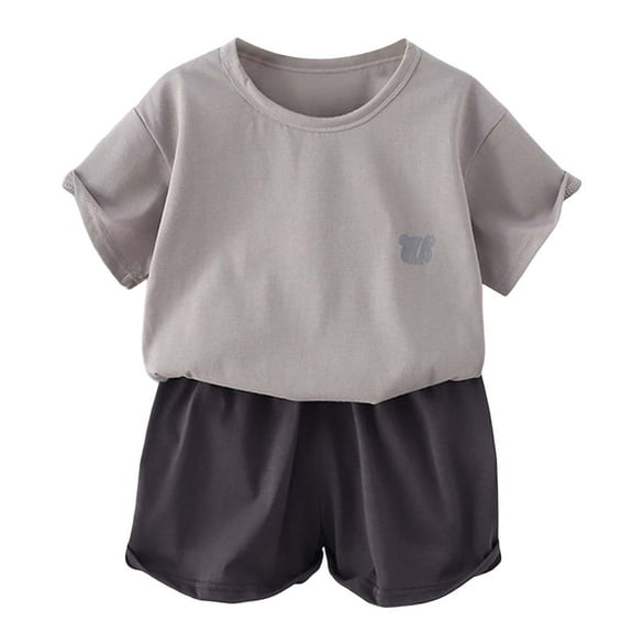 Landzoo One Kids Toddler Baby Unisex Spring Summer Short Sleeve Tshirt Shorts Outfits Clothes Cozy Stylish Boy’s Outfit Set 10-11 Years