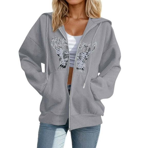 Landzoo One Large Size Zip Up Hooded Sweatshirt For Active And Comfort Cozy Stylish Women's Sweatshirt XL