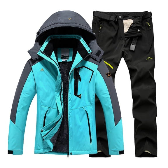 Landzoo One Male Ski Wear Winter Windproof Hooded Jacket And Pants Suitable For Casual Outdoor Ski Wear Handsome Cozy Men's Suits