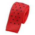 thumbnail image 1 of Landzoo One Men's Knit Wool Slim Skinny Tie Polka Dot Pattern Necktie For Business Casual Wedding Party Formal Occasions Soft Stylish Basic Tie, 1 of 3
