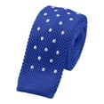 thumbnail image 1 of Landzoo One Men's Knit Wool Slim Skinny Tie Polka Dot Pattern Necktie For Business Casual Wedding Party Formal Occasions Soft Stylish Basic Tie, 1 of 3