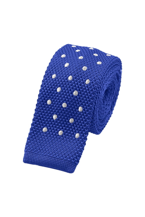 Men's Knit Wool Slim Skinny Tie Polka Dot Pattern Necktie For Business Casual Wedding Party Formal Occasions Soft Stylish Basic Tie