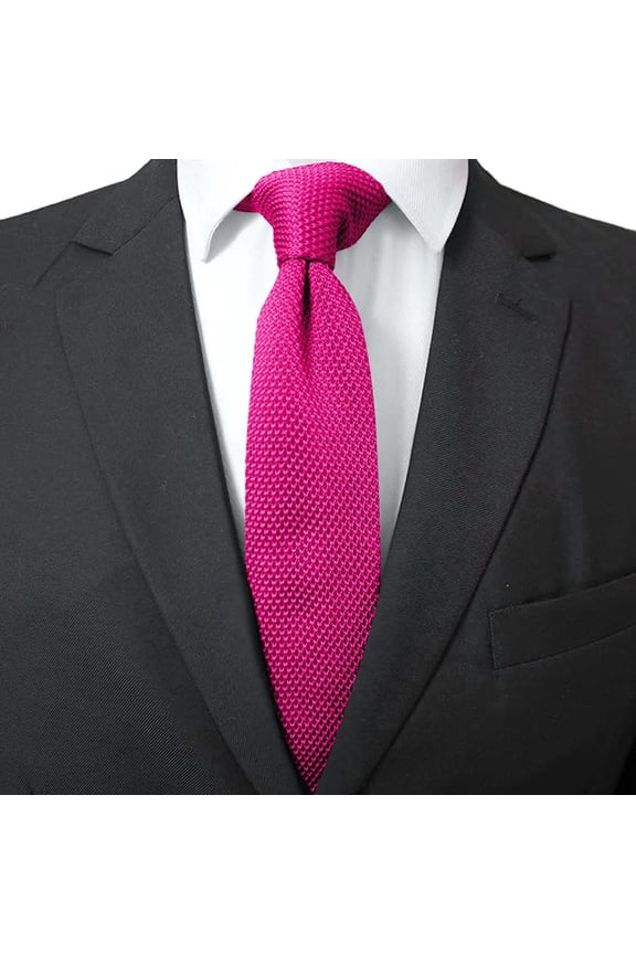 Men's Slim Knit Tie Solid Color Skinny Necktie Casual Business Wedding Party Formal Wear Accessories Cozy Stylish Basic Tie