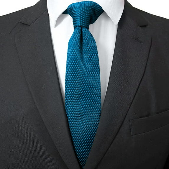 Landzoo One Men's Slim Knit Tie Solid Color Skinny Necktie Casual Business Wedding Party Formal Wear Accessories Soft Stylish Basic Tie