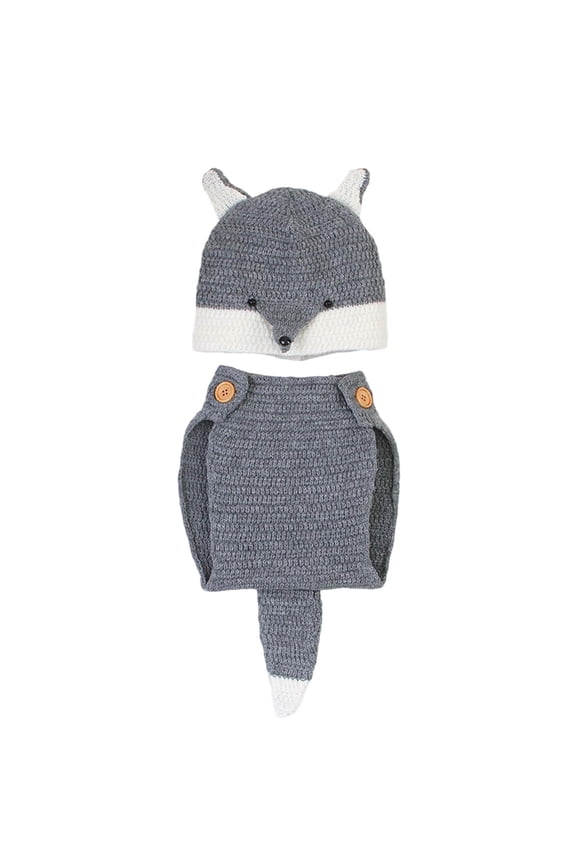 Newborn Baby Boy Photo Outfit Pants Hat Knitted Jumpsuit Romper For Infant Photography Cozy Stylish Boy’s Outfit Set 18-24 Months