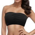 thumbnail image 1 of Landzoo One Plus Women Double Bandeau Strapless Bra Stretchy Padded Removable Top Size Cozy Stylish Basic Women's Tube Tops, 1 of 8