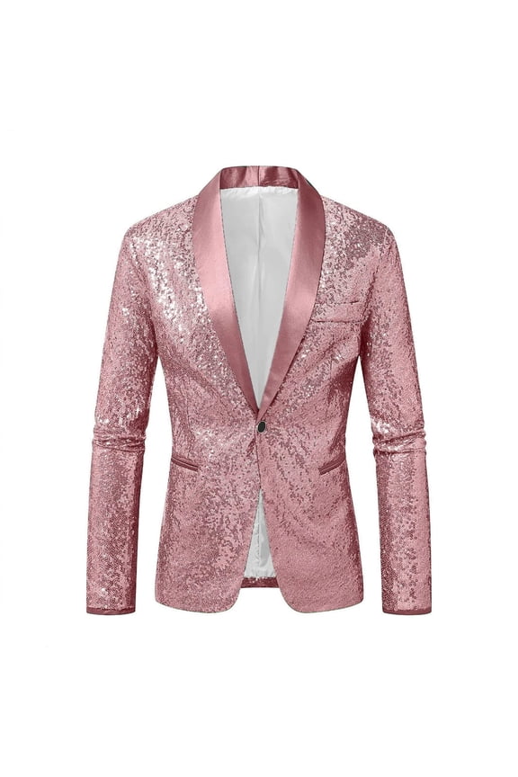 Sequin Evening Party Jacket Formal Nightclub Stage Performance Dinner Coat For Groom Wedding Tuxedo Handsome Stylish Men's Blazers