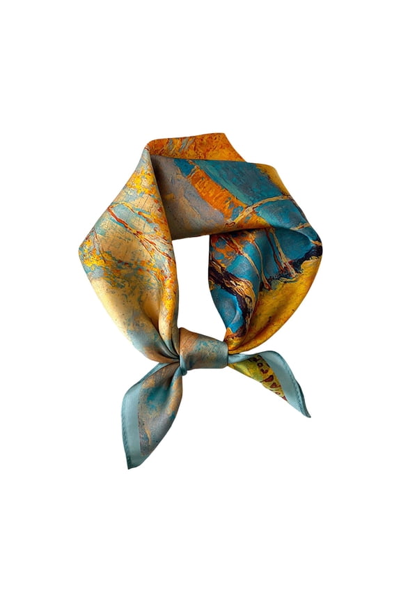 Silk Neck Scarf 21"x21" Small Square Scarfs For Women Packed Soft Stylish Basic Silk Scarves